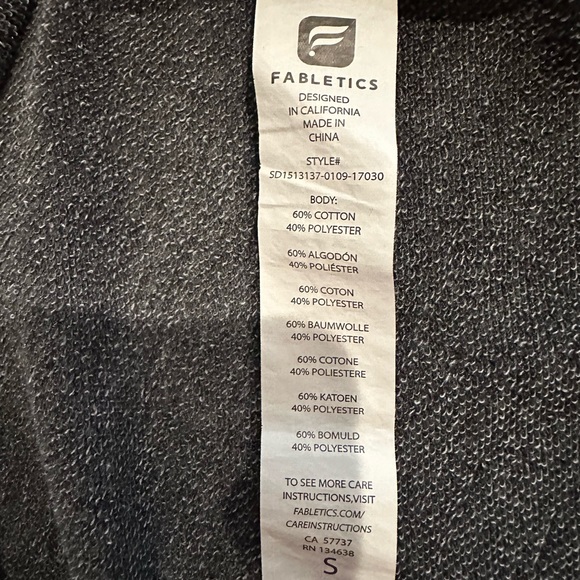 Fabletics Andora Heather Gray French Terry Pullover Dress - Picture 7 of 8